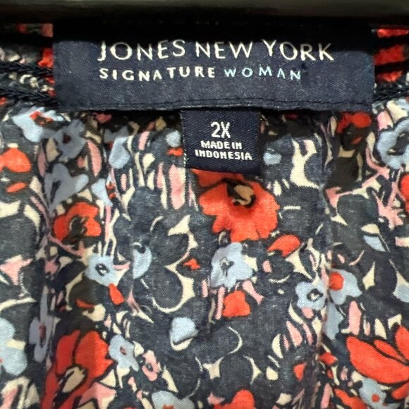 Jones New York Signature Floral Blouse Size 2X - Picture 5 of 5